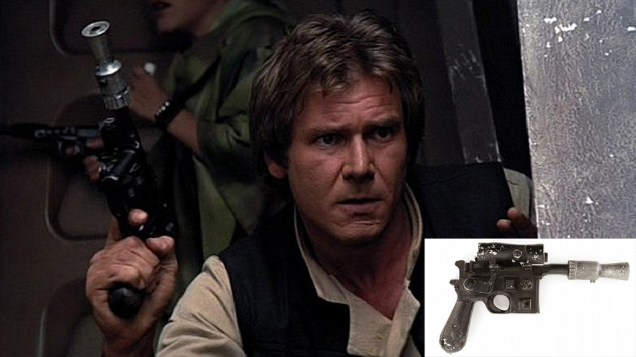 A pistola Mauser que Han Solo (Harrison Ford) usou em Star Wars será leiloada a um preço calculado entre 200.000 e 300.000 dólares, informou nesta quarta-feira (04) o site Invaluable