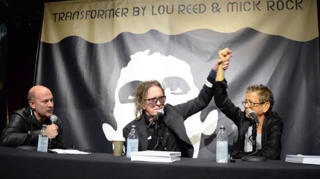 Lou Reed e Mick Rock no lançamento do livro Transformer em Nova York, em 3 de outubro de 2013