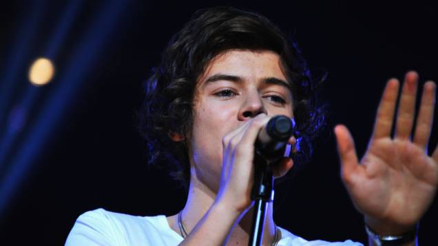 Harry Styles, do One Direction, durante apresentação no Z100s Jingle Ball, no Madison Square Garden, em Nova York