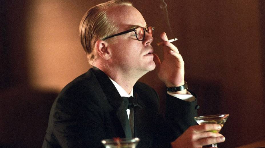 Ator Philip Seymour Hoffman, no filme Capote de Benett Miller