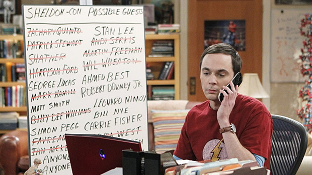 Sheldon (Jim Parsons) em cena da série Big Bang Theory