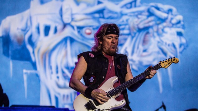 Banda Iron Maiden faz show na Arena Anhembi em São Paulo, antes da apresentação no Rock in Rio 2013