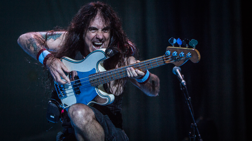 Banda Iron Maiden faz show na Arena Anhembi em São Paulo, antes da apresentação no Rock in Rio 2013