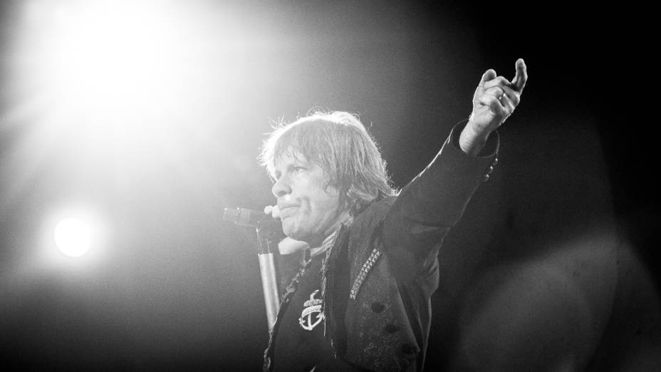 Banda Iron Maiden faz show na Arena Anhembi em São Paulo, antes da apresentação no Rock in Rio 2013