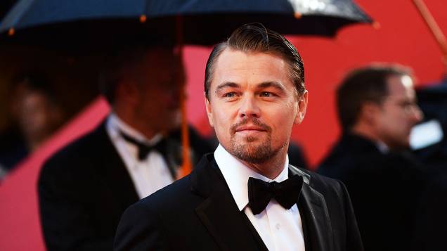 <p>Leonardo DiCaprio durante cerimônia de abertura do filme  O Grande Gatsby no 66° Festival de Cinema de Cannes, no Teatro Lumiere, na França</p>