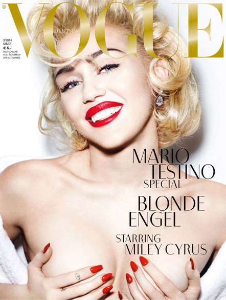 Miley Cyrus na capa da Vogue alemã