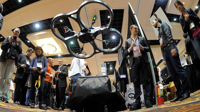 Quadricóptero Air Drone 2.0 durante evento para a imprensa que antecede a CES, em Las Vegas