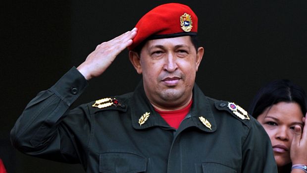 Chávez após discurso em Caracas