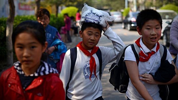 Estudantes chineses em Pequim