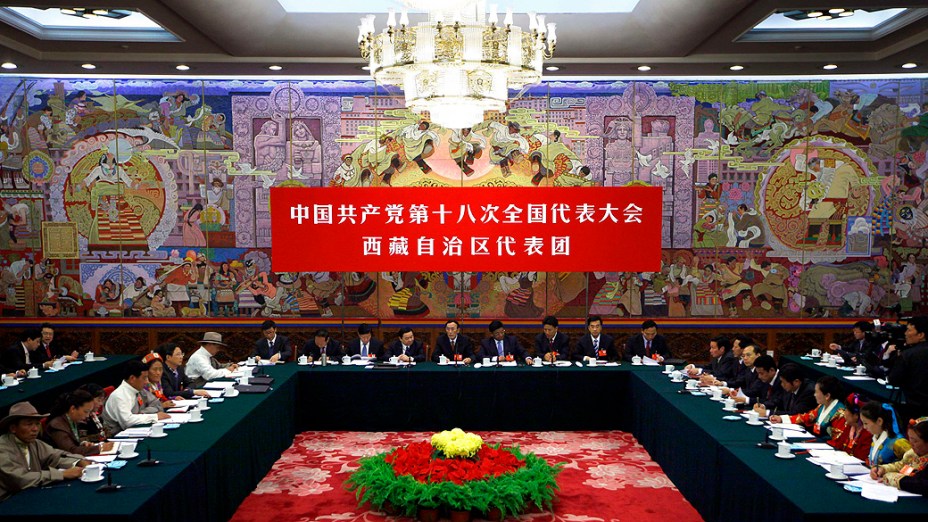 Grande Salão do Povo durante o Congresso do Partido Comunista chinês, em Pequim, em 09/11/2012