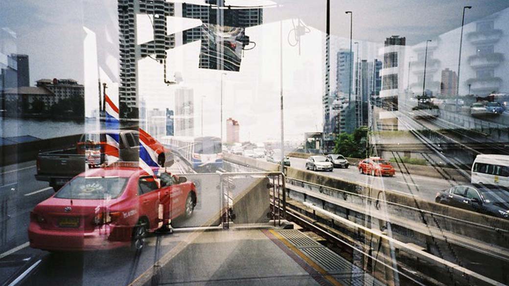 Cidade de Bangoc fotografada com uma camera "Lomo", na Tailândia