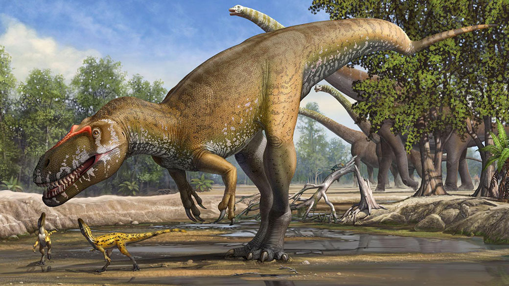 Ilustração de Torvosaurus gurney