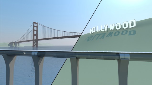 O Hyperloop será capaz de percorrer os 600 quilômetros que separam as cidades de São Francisco e Los Angeles em 30 minutos