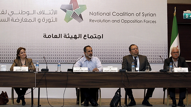 Dirigentes da Coalizão Nacional das Forças de Oposição da Revolução Síria