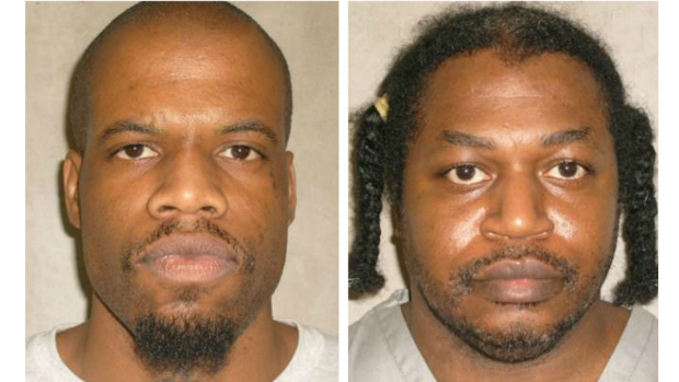 Os condenados por estupro e assassinato Clayton Lockett (E) e Charles Warner (D) em fotos do Departamento Penitenciário de Oklahoma