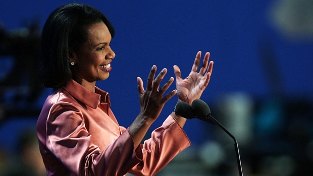 Secretária de Estado no governo de George W. Bush, Condoleezza Rice criticou a política externa de Obama
