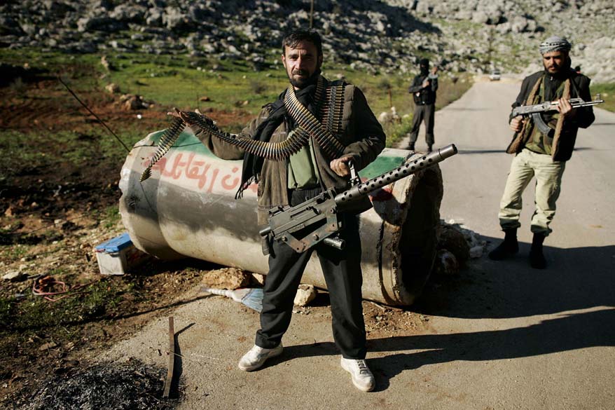 Militantes rebeldes em Idlib, Síria