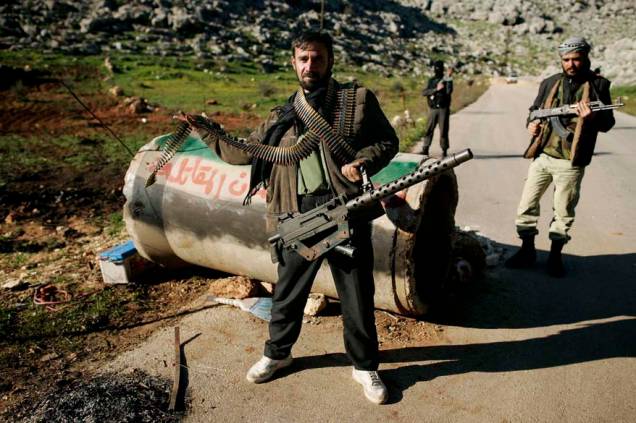 Militantes rebeldes em Idlib, Síria