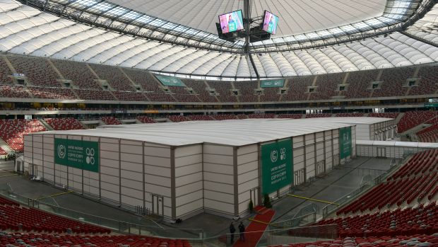 COP-19: Estádio Nacional em Varsóvia, na Polônia, pouco antes do início da conferência da ONU sobre mudanças climáticas