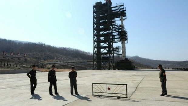 Estação de lançamento do foguete na Coreia do Norte