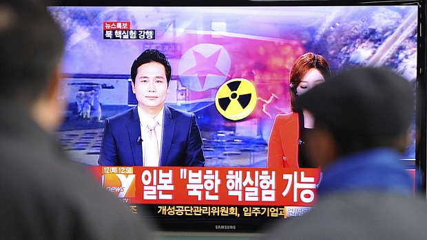 Televisão sul-coreana fala sobre teste nuclear na vizinha do norte