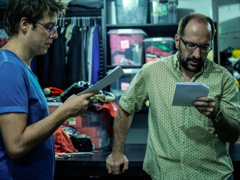 Fábio Porchat e Antonio Tabet nas gravações de Porta dos Fundos - Contrato Vitalício
