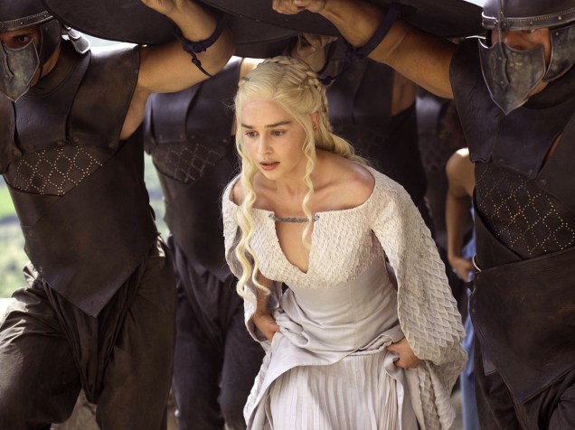 Daenerys Targaryen (Emilia Clarke) em cena da quinta temporada de Game of Thrones Daenerys Targaryen (Emilia Clarke) em cena da quinta temporada de Game of Thrones