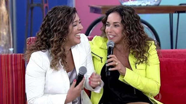 Daniela Mercury e a mulher, Malu Verçosa, no Encontro com Fátima Bernardes, da Globo