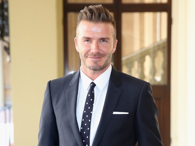 David Beckham em evento no Palácio de Buckingham, em Londres, Inglaterra