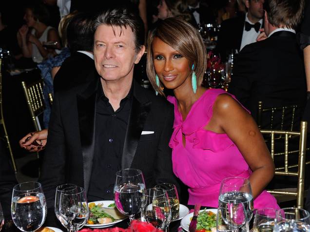 David Bowie e a esposa Iman Abdulmajid