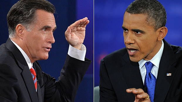 Romney e Obama: no último debate antes da eleição, candidatos relacionaram política externa com temas internos Romney e Obama: no último debate antes da eleição, candidatos relacionaram política externa com temas internos
