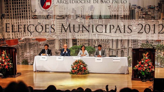 Debate promovido pela Arquidiocese de São Paulo entre os candidatos à Prefeitura de São Paulo, em 20/09/2012