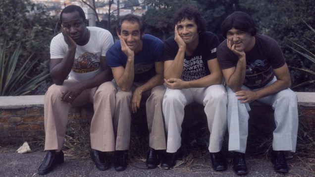 Mussum, Renato Aragão, Dedé Santana e Zacarias na década de 1970