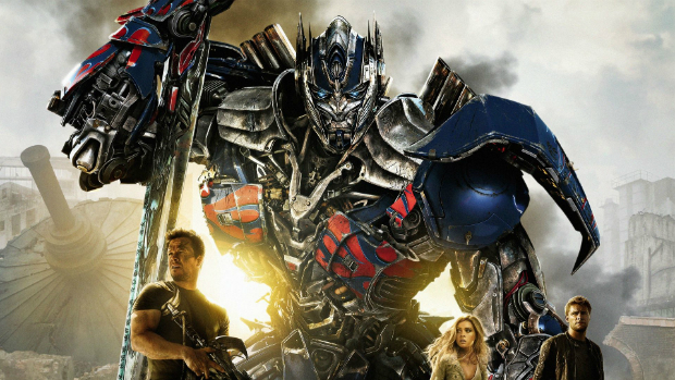 Detalhe do cartaz do filme Transformers: A Era da Extinção
