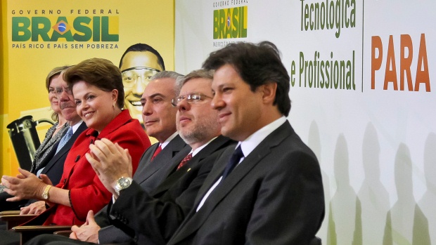 A presidente Dilma Rousseff em evento do Ministério da Educação no Palácio do Planalto