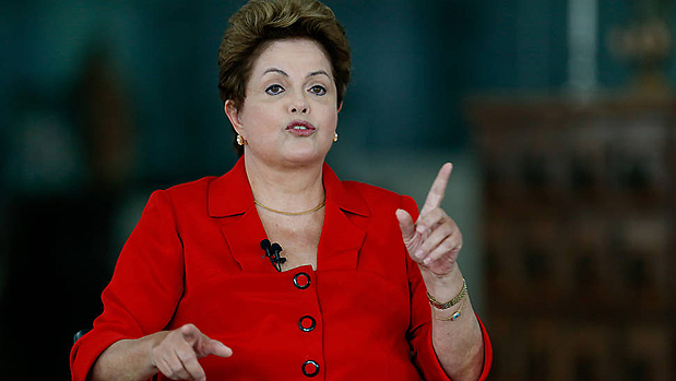 A presidente Dilma Roussef na Sabatina da Folha de São Paulo