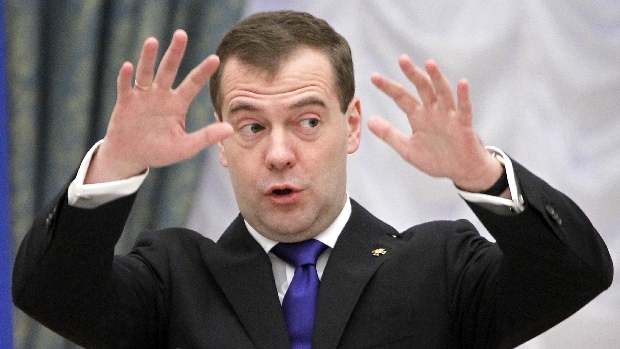 O primeiro-ministro da Rússia, Dimitri Medvedev