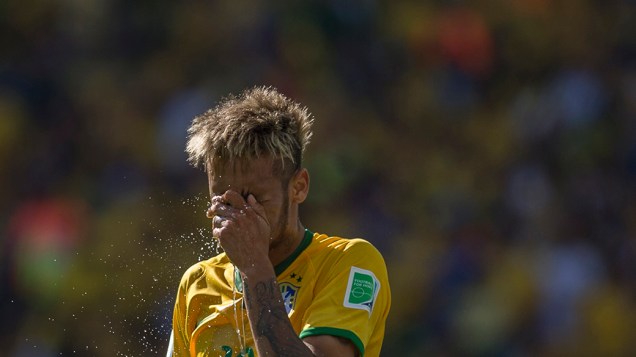 Neymar durante o jogo contra o Chile
