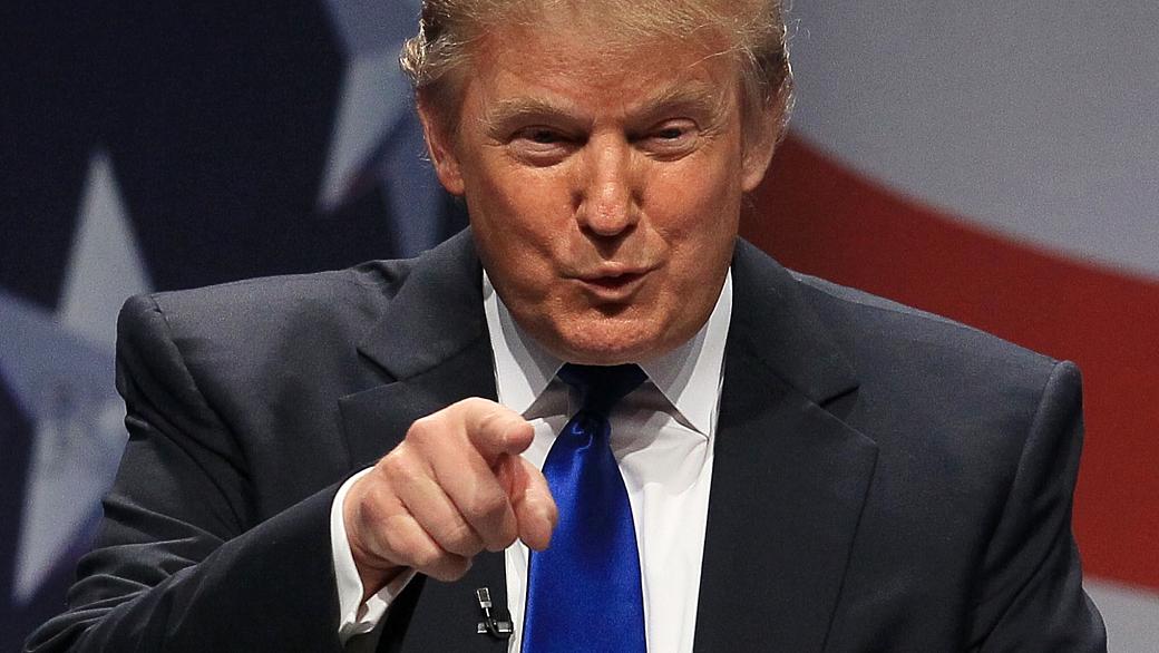 O americano Donald Trump, empresário e apresentador de reality show