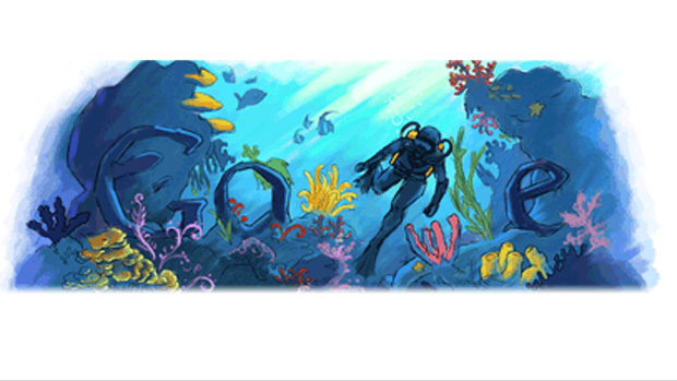 Google faz homenagem a Cousteau e personaliza logo em página de busca