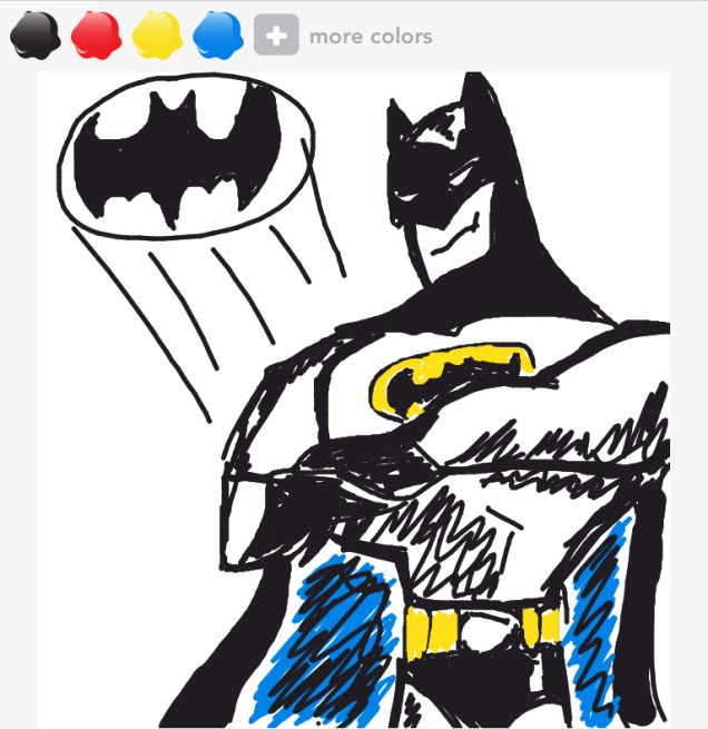O personagem Batman, na visão de Caio Terin no Draw Something