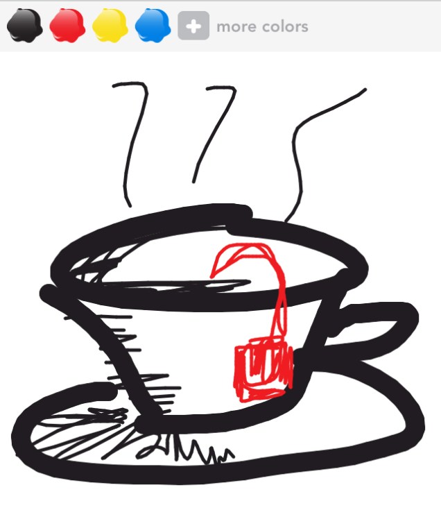 A simpática xícara de café de Flávio Paulino para o Draw Something