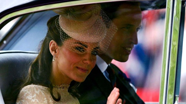 A duquesa de Cambridge, Kate Middleton, durante comemorações do jubileu de diamante da rainha em Londres