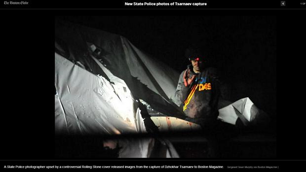 Policial de Massachusetts entregou à Boston Magazine fotos da captura de Dzhokhar Tsarnaev, responsável pelo atentado em Boston