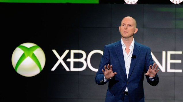 Phil Harrison, vice-presidente da Microsoft, fala sobre o novo Xbox 360 no E3, em Los Angeles