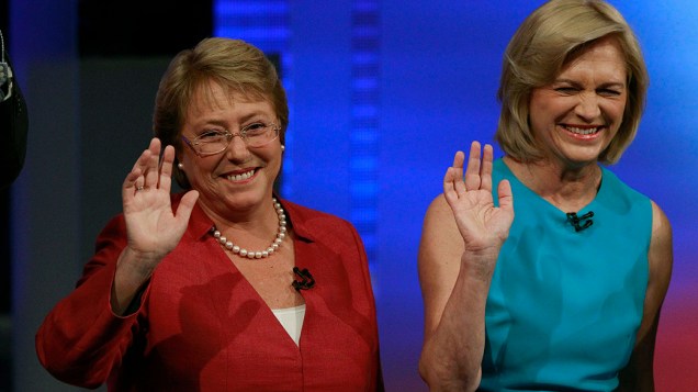 Candidatas presidenciais do Chile, Michelle Bachelet e Evelyn Matthei