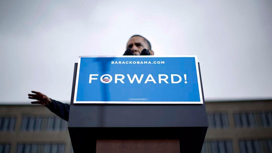 Barack Obama durante campanha em Madison