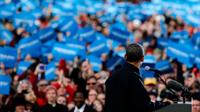 Barack Obama durante campanha em Madison