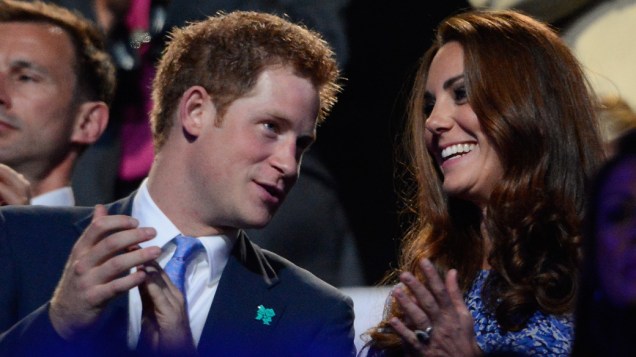 Príncipe Harry e Kate Middleton na festa de encerramento dos Jogos Olímpicos de Londres, em 12/08/2012