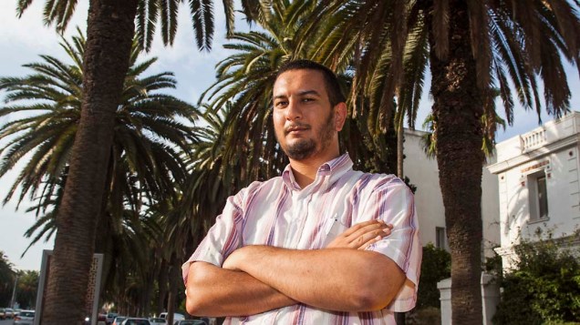 Mohamed Ali Darragi, um jovem militante do partido islâmico Ennahda. “Não concordo com os salafistas porque eles querem viver no passado”, diz ele